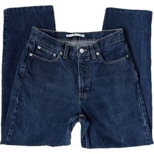 Tommy Hilfiger Blue Denim Straight Leg Jeans Mid Rise Y2K Womens 6 Hemmed